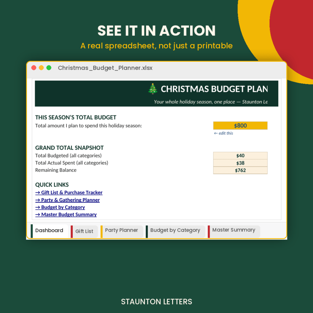 Christmas Budget Planner